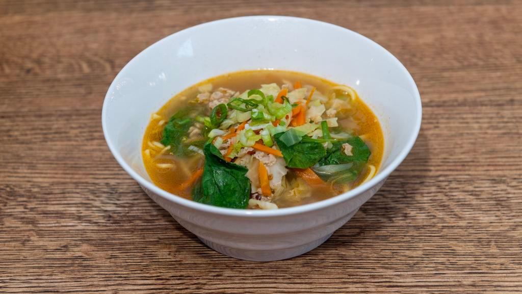 Bodh Thuk  · Tibetan style vermicelli noodle soup dish. Vegetarian option available.
