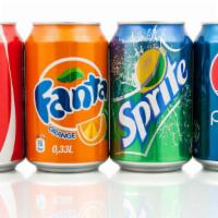 Soda Can · Refresh yourself with one of our many soda options.