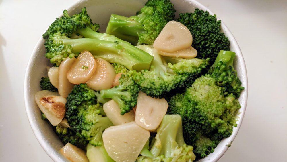 Broccoli (8 Oz) · Sautéed with garlic.