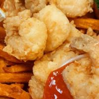 Fried Shrimp Basket (10 Pcs) · Basket comes with Cajun, sweet potato, or regular fries.