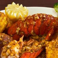 Lobster Tail · Comes with corn and potatoes