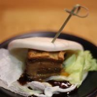Kakuni Char Siu Pork Bun · Steamed soft bun with simmered tender Kakuni Pork Char Siu. Come with lettuce,teriyaki sauce...
