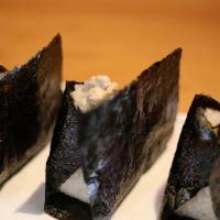Onigiri Rice Ball 1Pc · Japanese rice ball stuffed with special filling and wrapped in nori seaweed. Choice of Salmo...