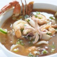 Parihuela · Peruvian seafood soup.