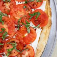 Fresh Mozzarella Tomato Pizza Slice · 