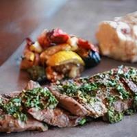 Tuscan Chimichurri Cap Steak · Marinated cap steak grilled to your liking and topped with a housemade Chimichurri sauce (or...