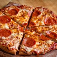 Kids' Pepperoni Pizza · Thin crust pizza with mozzarella cheese and pepperoni.