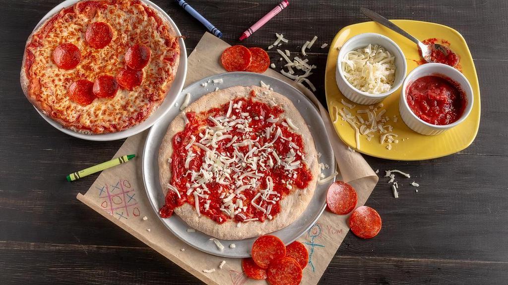Kids' Make-Your-Own Pizza Kit · An activity that’s also a meal! The kit comes with pizza crust, sauce, cheese, pepperoni, cooking instructions, crayons, and a pizza coloring sheet.