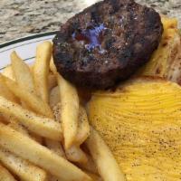 Cheese Burger · Served with coleslaw and a pickle.