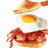 Egg Sandwich With Bacon · Delicious breakfast sandwich made with two eggs and bacon, served to customer's preference.