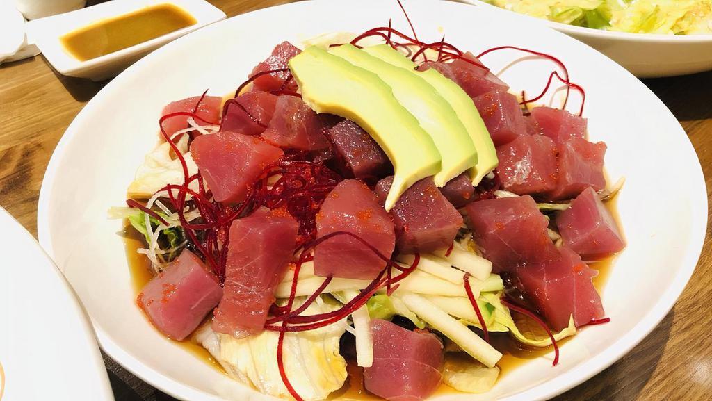Tuna Tartar · Tuna sashimi and avocado.