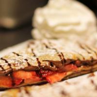 Chocolate Cover Crepe · Regular. Nutella and strawberries. Sweet crepes are not served with syrup or whipped cream o...