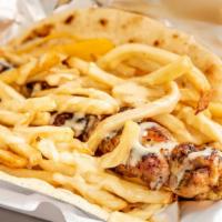 New York · Your choice of souvlaki, French fries, American cheese, honey mustard. Choose one: pork or c...