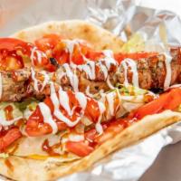 Ditmars · Your choice of souvlaki, American cheese, lettuce, tomato, ranch sauce, BBQ sauce. Choose on...