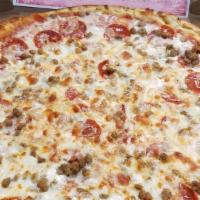 Meat Lovers Pizza (Large 16'') · Pepperoni, sausage, bacon, hamburger and ham.