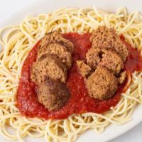 Spaghetti · With meatballs, sausage, or meat sauce.