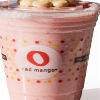 The Strawberry Energizer · Yogurt, strawberry, banana & energy boost.