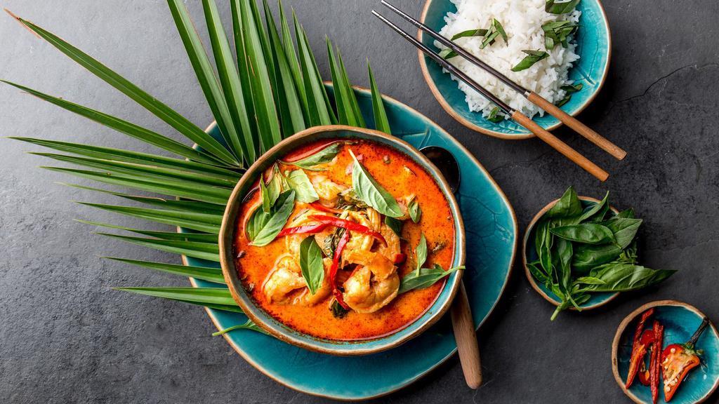 Thai Chili Curry · A traditionally prepared spicy vegetable curry with coconut milk and spices.