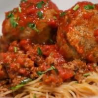 Spaghetti & Meatballs Entree · Served In Marinara With Spaghetti