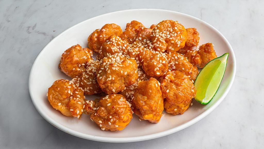 H2Go Firecracker Shrimp · Lightly fried shrimp tossed in our sweet and spicy Firecracker sauce. Finished with sesame seeds.  (1940 cal)