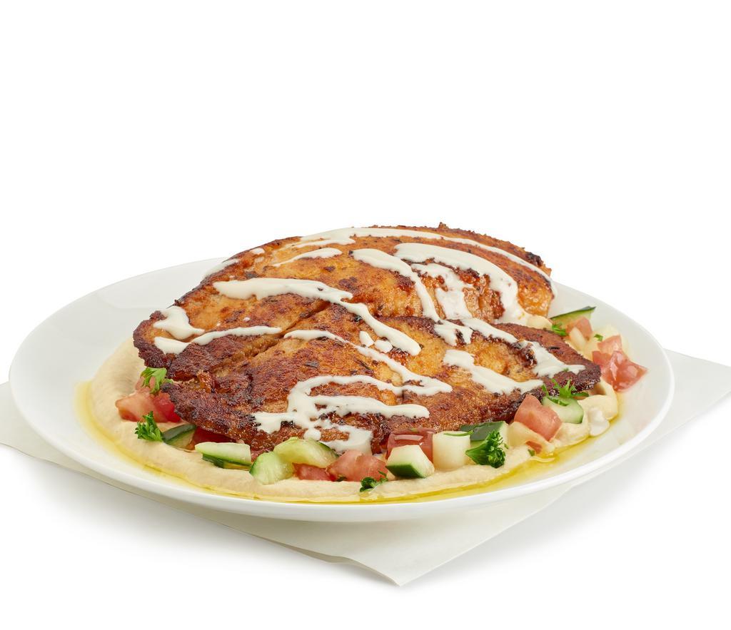 Grilled Fish (Blackened Tilapia) Salad · Grilled tilapia rubbed with our signature spices.