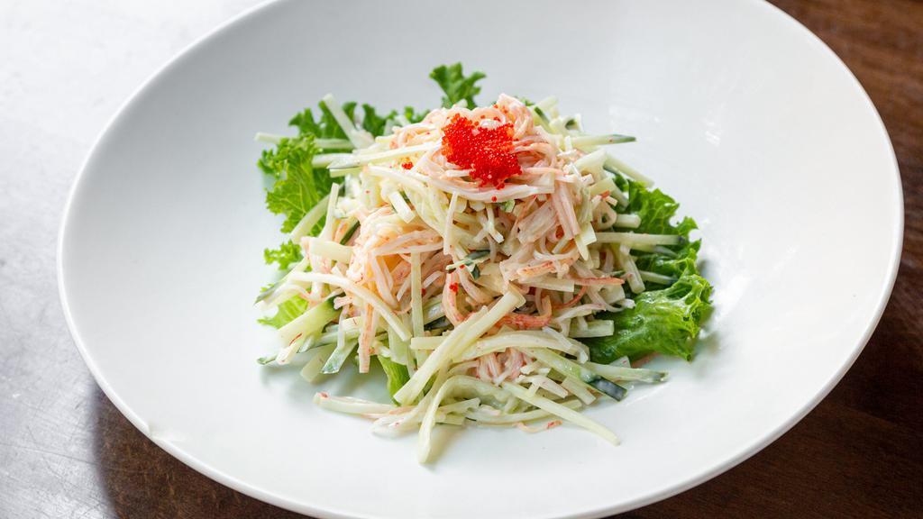 Kani Su · Crabmeat and cucumber. Served with ponzu sauce.