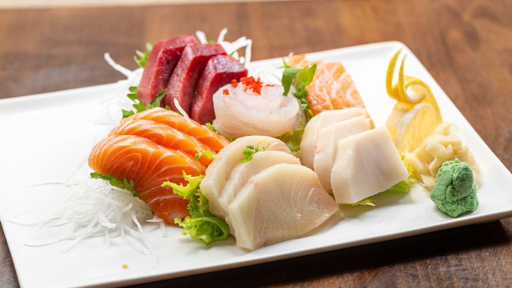 Sashimi Dinner Entrée · 18 pieces assorted raw fish.