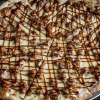 Buffalo Wing Pizza · Spicy. Spicy sauce, diced chicken, bleu cheese and celery.