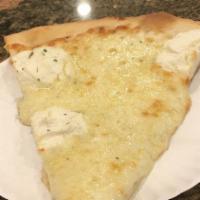 White Pizza Slice · Ricotta and mozzarella cheeses.