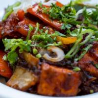 Chilli Paneer · Gluten-free. Paneer (Indian cottage cheese) tossed in a flavorful spicy sauce made with soy ...