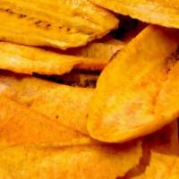 Plantain Chips · Fresh plantains very thinly sliced and dehydrated to make a perfect snack anytime.