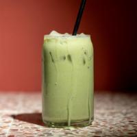 Iced Matcha Latte · Smooth and creamy matcha blended with milk and served over ice.