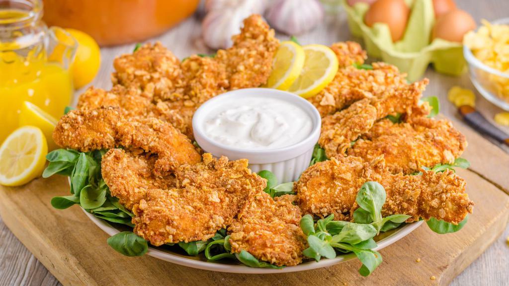 Garlic Parmesan Chicken Tenders · Mouthwatering chicken tenders, tossed in Garlic Parmesan sauce, and fried to perfection.