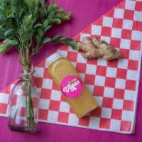 Ginger Pineapple 8Oz · Freshly squeezed pineapple juice with fresh ginger in a 8oz bottle. Made with cane sugar.