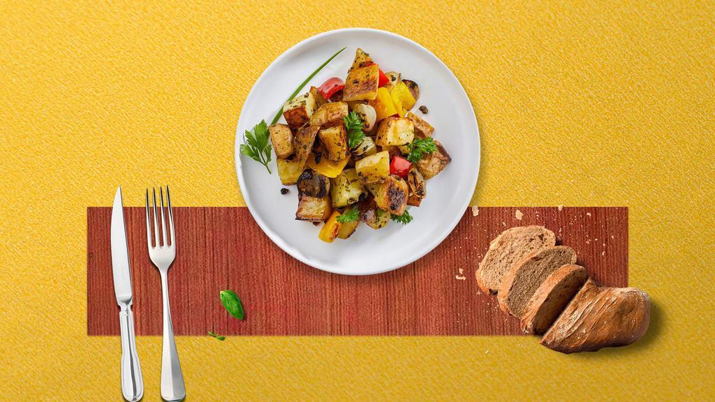 Home Fries · Idaho potatoes cut into cubes and stir fried with onions and peppers.