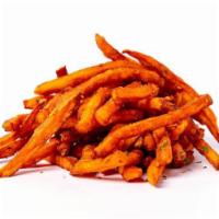 Sweet Potato Fries · Served with a side of sweet sauce.