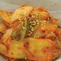 Kimchi · Korean spicy pickled cabbage.