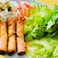 05- Crispy Spring Rolls (4) / Chả Giò · Chopped shrimps, pork hash & vegetables wrapped in rice sheet, and then deep-fried. Served w...