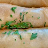 Cheese Borak Filo · This is an appetizer to fight over! Fresh Feta Cheese and Parsley is rolled and fried by Che...