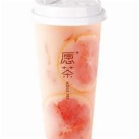 Fresh Grapefruit Tea (Slush) / 满杯红袖 · Fresh Grapefruit mixed with premium Green Tea blended into Slush.