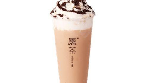 Oreo Milk Tea / 奥利奥奶茶  · Traditional Milk Tea, served with Whip Cream and Oreo Chunk. 

The Milk Tea is made with Premium Assam Tea, Ceylon Tea and Special Black Tea. Not Vegan Friendly.