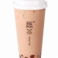 Rose Bubble Milk Tea / 玫瑰珍珠奶茶 · Made with Rose Oolong Tea and special Milk. Can be made with milk alternative, but taste wil...