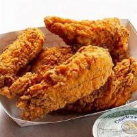 3 Piece Tenders (1 Hm Dip) · Fresh white meat chicken strips, served with our honey mustard dipping sauce.