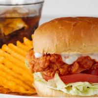 Buffalo Chicken Sandwich Meal · Grilled or Fried Chicken Breast, Served with Lettuce, Tomato, Blue Cheese, your Favorite Buf...