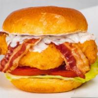 Chicken Bacon Ranch Sandwich · Grilled or Fried Chicken Breast, Served with Applewood Smoked Bacon, Buttermilk Ranch, Lettu...