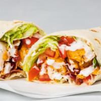 Chicken Bacon Ranch Wrap · Grilled or Fried Chicken, Served with Applewood Smoked Bacon, Buttermilk Ranch, Lettuce, Tom...