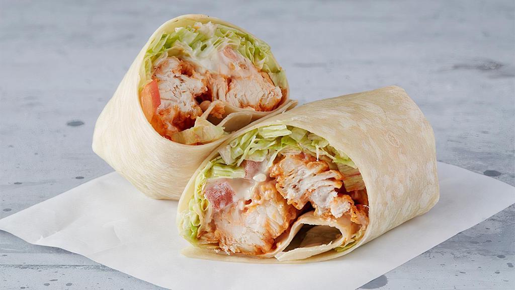 Classic Chicken Wrap · Grilled or Fried Chicken, Served with Lettuce, Tomato, and your Favorite Flavor! 480-1,109 cal.