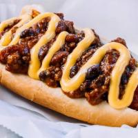 Hot Dog · 100% beef, toasted bun.