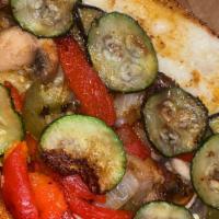 Grilled Veggie Hero · Fresh grilled eggplant, zucchini, mushrooms, and roasted peppers with your choice of cheese.
