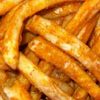 French Fries · Seasoned, straight cut fries.